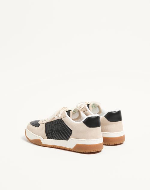 Valentino Garavani - Sparry Trainer In Split Leather And Nappa - Black - Man - Sneakers