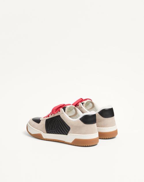 Valentino Garavani - Sparry Sneaker In Split Leather And Nappa - Black - Man - Sneakers