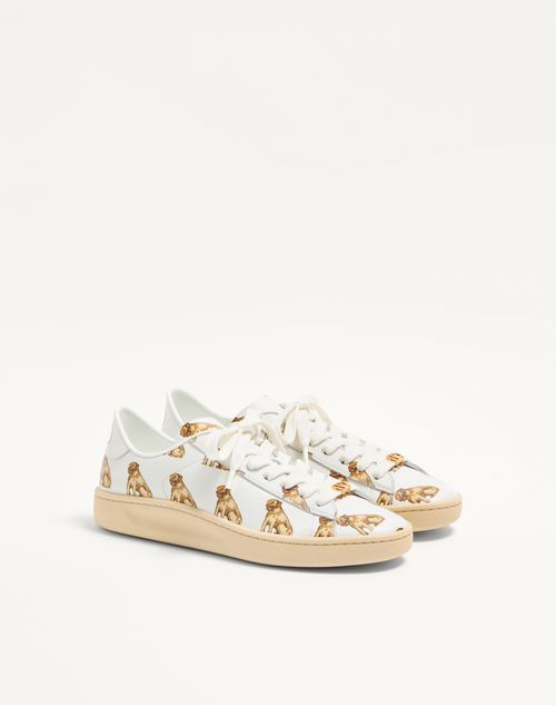 Valentino Garavani - Royco Sneaker In Nappa Calfskin With Petit Charles Pattern - White/multicolor - Woman - Sneakers