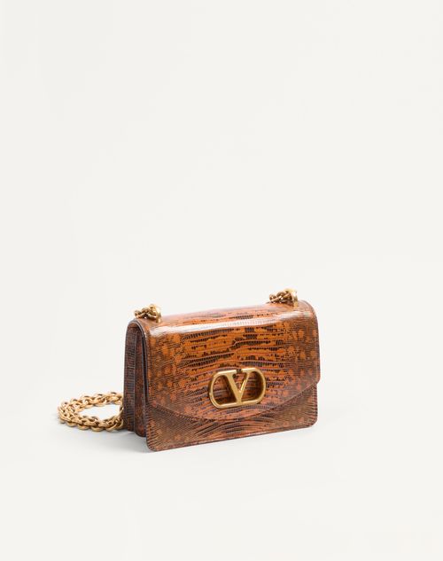 Valentino Garavani - Valentino Garavani Vain Small Shoulder Bag In Tejus - Straw - Woman - Shoulder Bags