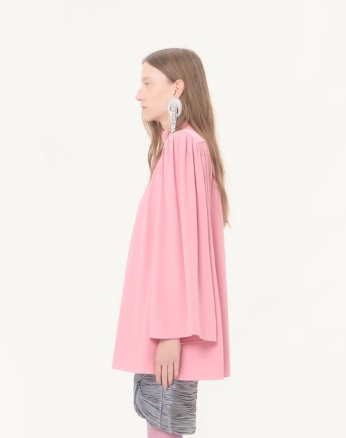 Valentino - Plissiertes Cady Couture Top - Rosa - Frau - Blusen Und Tops