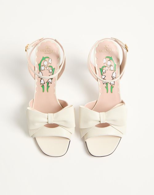 Valentino Garavani - Bowow Sandal In Kidskin 95mm - Ivory - Woman - Sandals