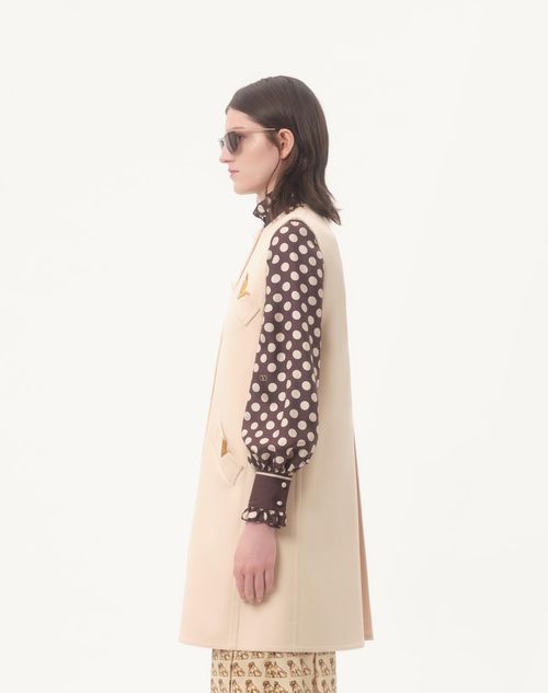 Valentino - Compact Drap Gilet - Birch - Woman - Coats And Outerwear