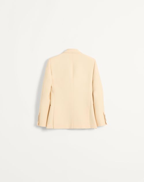 Valentino - Crepe Couture Blazer - Birch - Woman - Jackets And Blazers