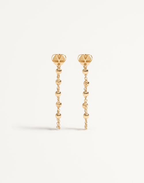 Valentino Garavani - Vlogo Signature Metal Earrings - Gold - Woman - Jewelry