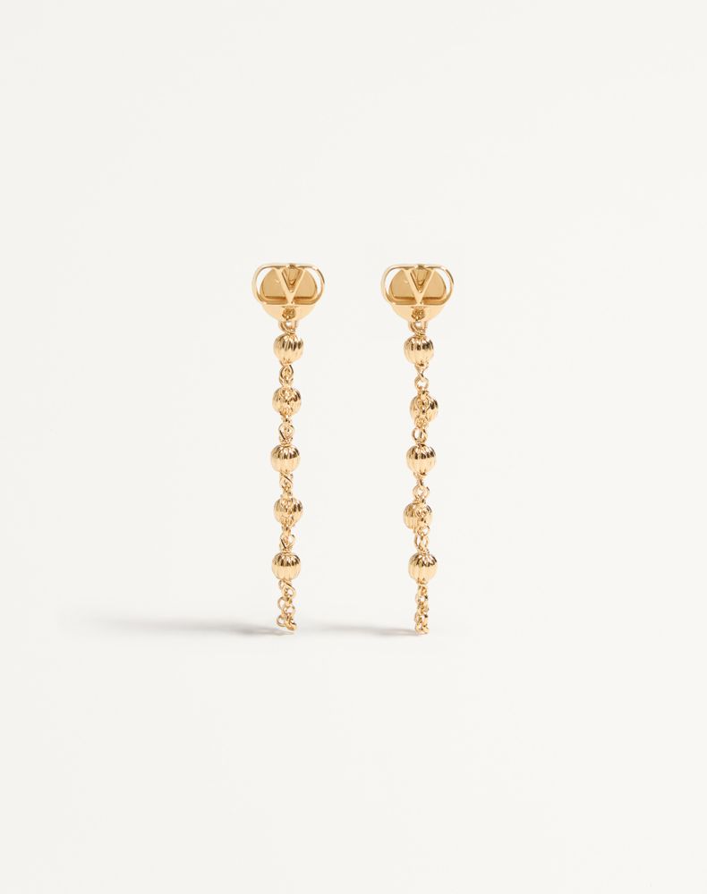 Valentino Garavani Women's Gold Vlogo Signature Metal Earrings Woman Uni
