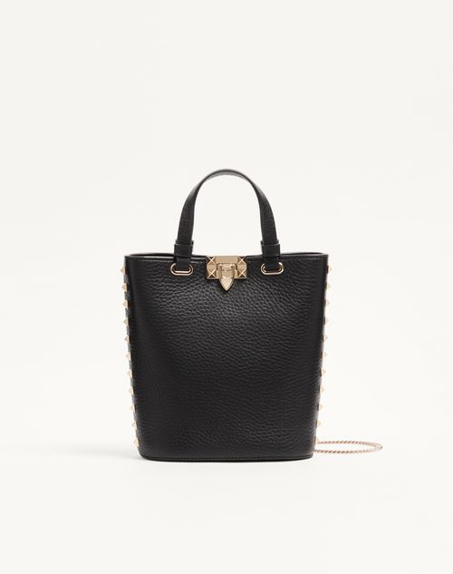 Valentino Garavani - Valentino Garavani Rockstud Mini Bag In Grainy Calfskin - Black - Woman - Wallets And Small Leather Goods