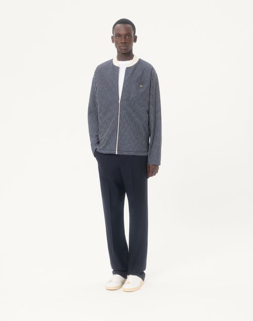 Valentino - Valentino Cotton T-shirt With Vlogo Embroidery - White - Man - T-shirts And Sweatshirts