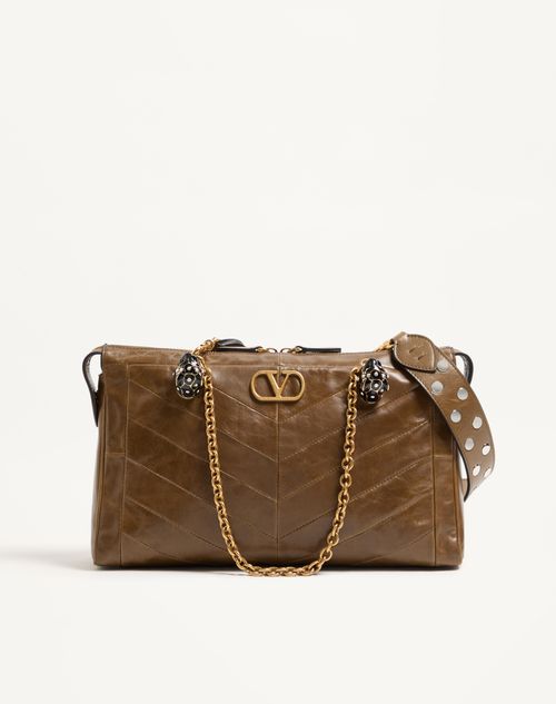 Valentino Garavani  Garavani Panthea Shoulder Bag In Nappa Leather With Chevron Pattern Wom