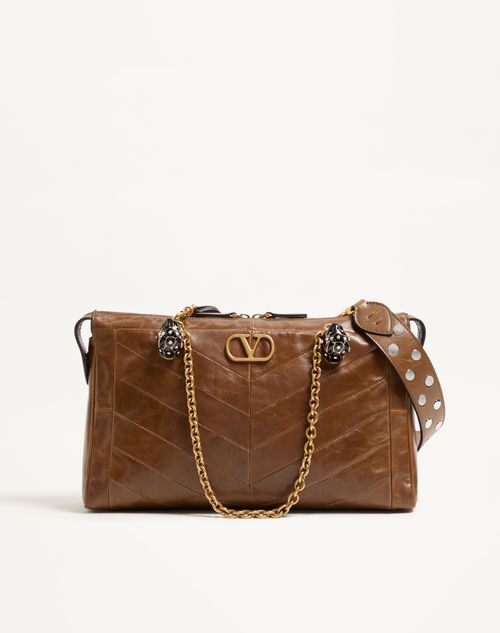 Valentino Garavani Garavani Panthea Shoulder Bag In Nappa Leather With Chevron Pattern Wom