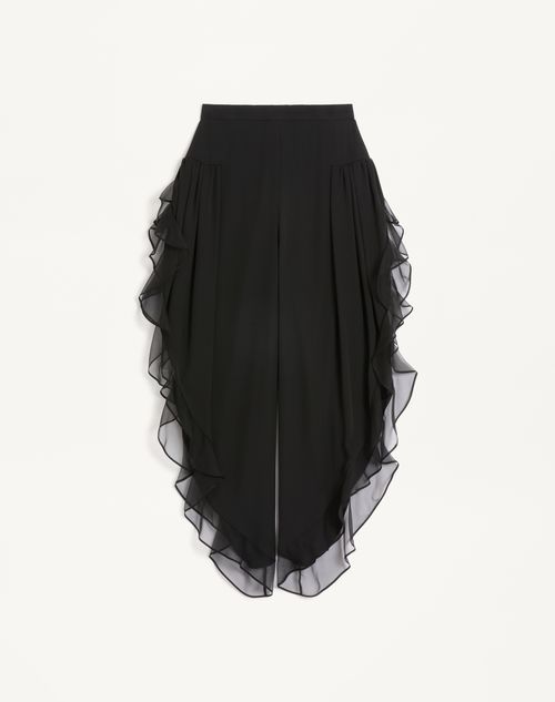 Valentino - Georgette Balloon Pants - Black - Woman - Trousers And Shorts