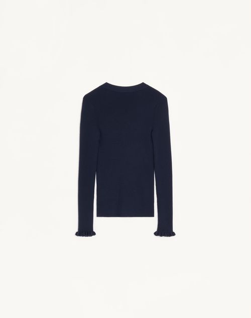 Valentino - Wool Cardigan - Night - Woman - Knitwear