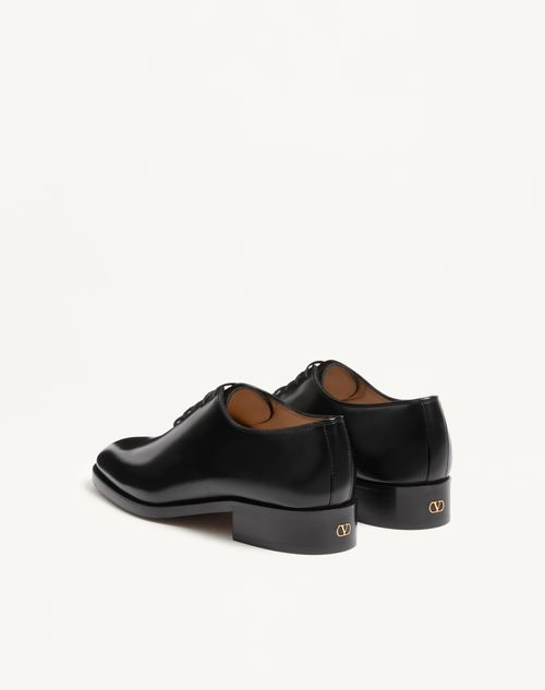 Valentino Garavani - Pas Des Dieux Oxford In Leather - Black - Man - Lace-ups