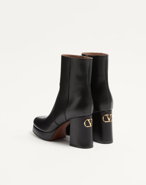 Valentino Garavani - Fawcette Platform Ankle Boot In Calfskin 90mm - Black - Woman - Boots