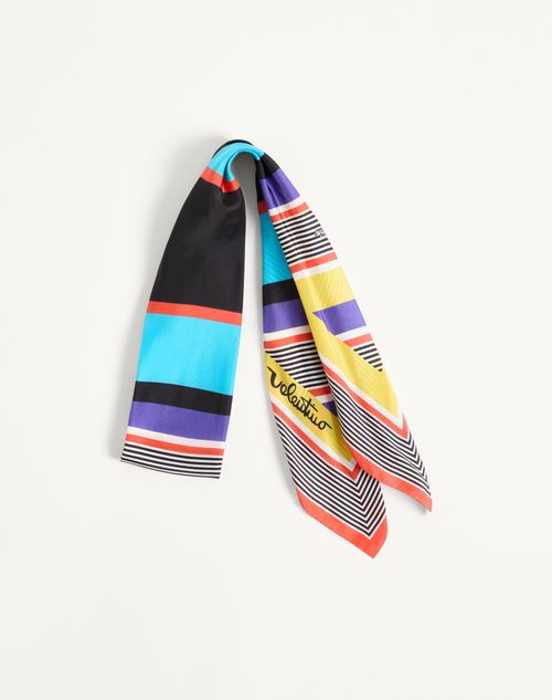 Valentino Garavani - Escape Headband In Cotton And Silk - Multicolour - Woman - Hats And Gloves