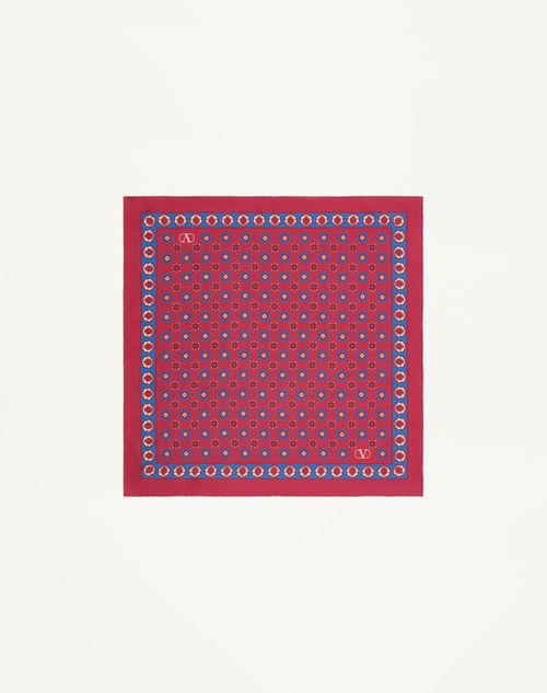 Valentino Garavani - Opticool Silk Foulard - Red/cobalt - Man - Soft Accessories