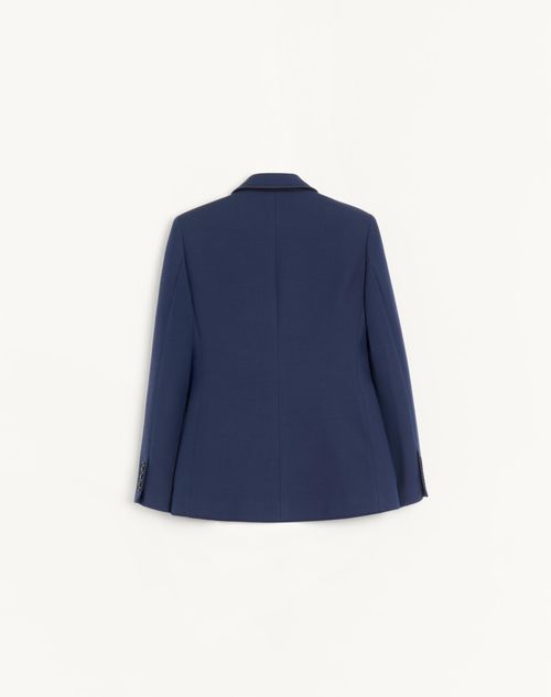 Valentino - Crepe Couture Jacket - Blue - Woman - Jackets And Blazers