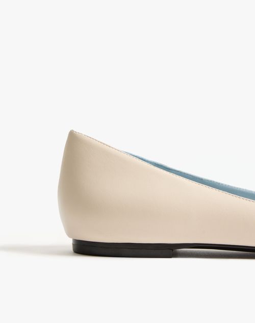 Valentino Garavani - Coeur Royal Kidskin Ballerina - Butter - Woman - Ballerinas