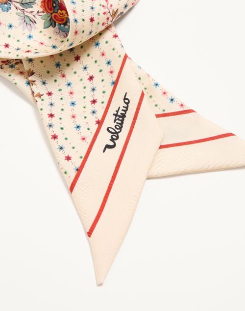 Valentino Garavani - Papier Floreal Silk Bandeau Scarf - Butter - Woman - Soft Accessories