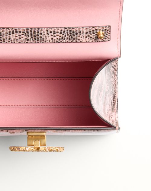 Valentino Garavani - Valentino Garavani Vsling Mini Handbag In Tejus With Jewel Logo - Peach Rose/vintage Rose - Woman - Top Handle Bags