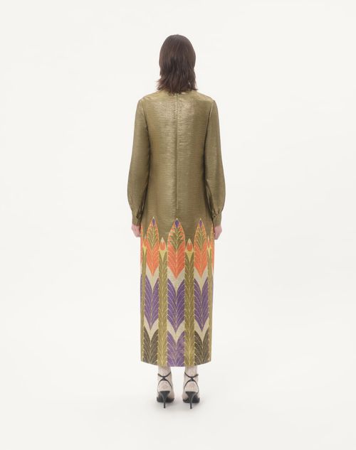 Valentino - Lurex Dress With Voyage Imaginaire Print - Multicolor - Woman - Dresses
