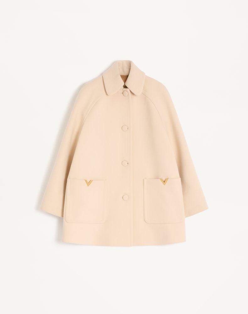 Valentino Women's Birch Wool Drap Peacoat Woman 50