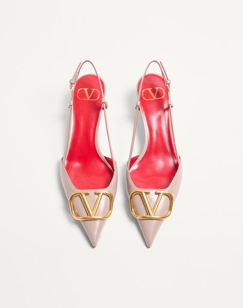 Valentino Garavani - Vlogo Signature Calfskin Slingback Pump 40mm / 1.6 In. - Poudre - Woman - Shoes
