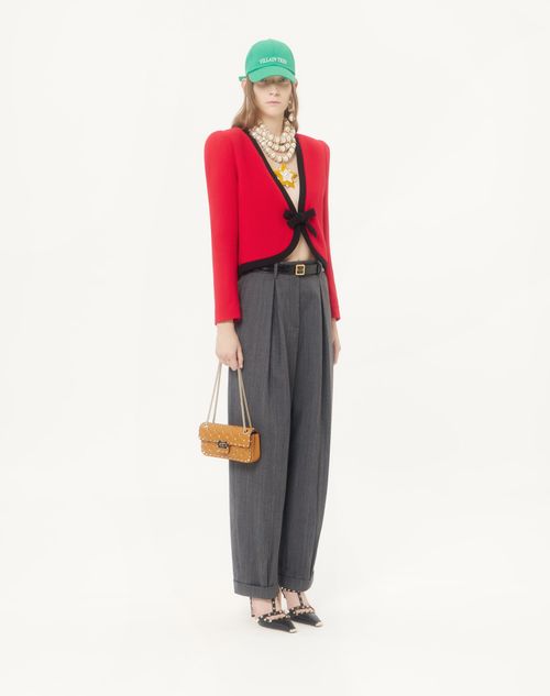 Valentino Garavani - Valentino Garavani Rockstud Spike Small Shoulder Bag In Kidskin - Tan - Woman - Shoulder Bags