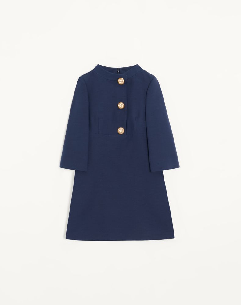 Valentino Women's Blue Crepe Couture Short Dress Woman 50