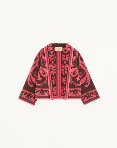 Valentino - Terry Cloth Jacket - Chocolate/coral - Woman - Jackets And Blazers