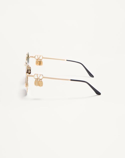 Valentino - Round Metal Frame - Gold/silver - Unisex - Eyewear