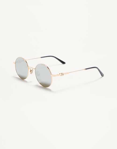 Valentino - Round Metal Frame - Gold/silver - Unisex - Eyewear