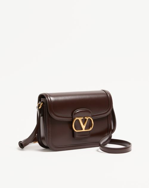 Valentino Garavani - Petit Sac Porté Épaule Valentino Garavani 9to5 En Cuir De Veau Lisse - Brun Chêne - Femme - Sacs Porté Épaule