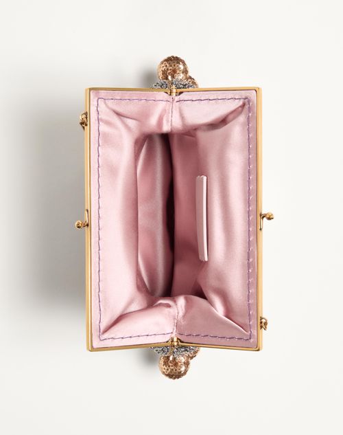 Valentino Garavani - Sobre Valentino Garavani Nellcote De Terciopelo Con Bordado De Le Chien De La Maison - Violeta/multicolor - Mujer - Bolso De Mano