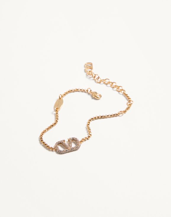 Vロゴ シグネチャー メタル X スワロフスキー®クリスタル ブレスレット