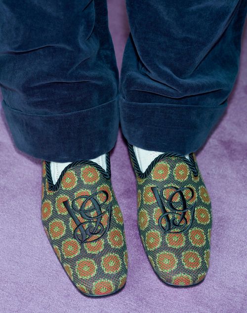 Valentino Garavani - Les Alcôvettes Loafer In Jacquard Fabric - Multicolor - Man - Loafers And Driver