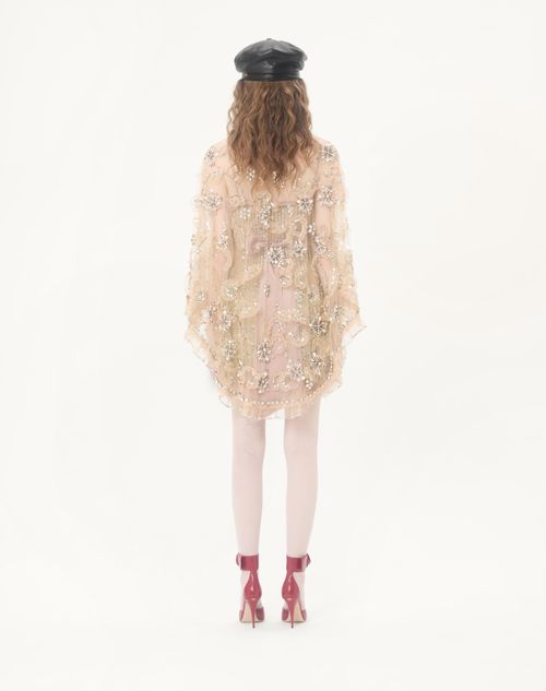 Valentino - Embroidered Tulle Illusion Cape - Multicolor - Woman - Jackets And Blazers