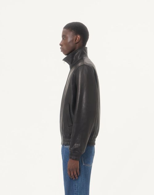 Valentino - Valentino Leather Jacket - Black - Man - Outerwear