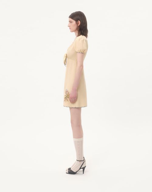 Valentino - Embroidered Short Dress - Birch/multicolour - Woman - Dresses