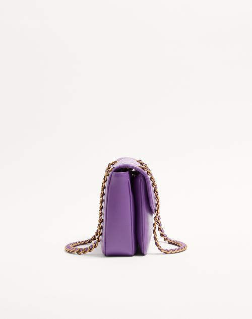 Valentino Garavani - Valentino Garavani Djuna Medium Chain Bag In Nappa Leather - Purple - Woman - Shoulder Bags