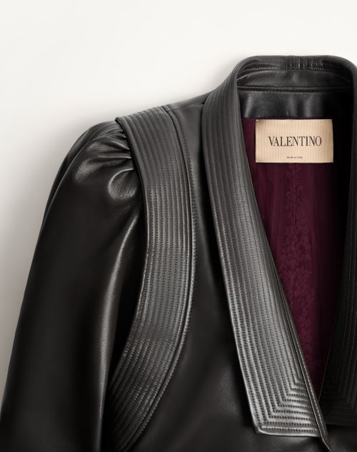 Valentino - Nappa Leather Jacket - Black - Woman - Coats And Outerwear