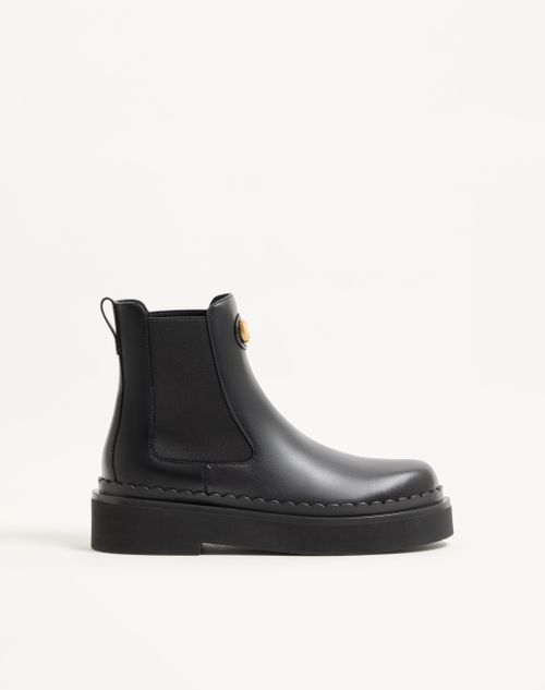 Valentino Garavani - Stivaletto Chelsea Vlogo Signature In Vitello 45mm - Nero - Donna - Stivali E Stivaletti