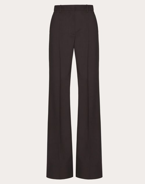 Valentino Dry Tailoring Wool Trousers Woman Ebony 42 In Ebony