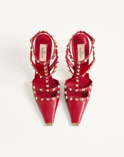 Valentino Garavani - Rockstud Pumps Aus Ziegenleder 100 Mm - Rot - Frau - Pumps Und Slingbacks