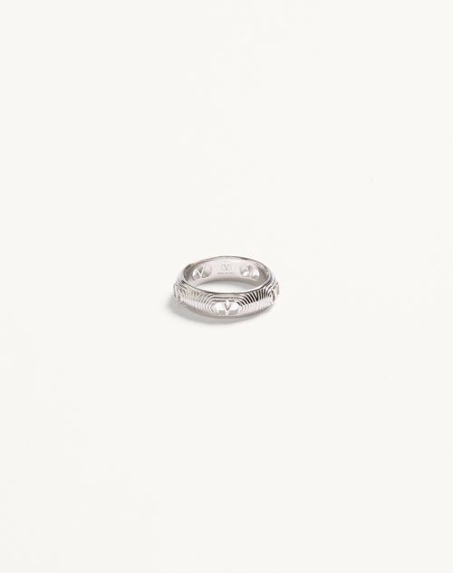 Valentino Garavani - Anello Ovalette In Metallo - Palladio - Uomo - Gioielli