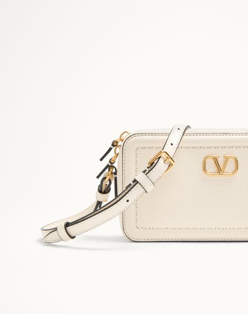 Valentino Garavani - Valentino Garavani Alltime Mini Shoulder Bag In Grainy Calfskin - Ivory - Woman - Clutches