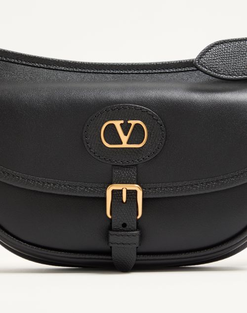Valentino Garavani - Valentino Garavani Antibes Calfskin Pouch - Black - Man - Belt Bags