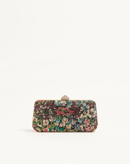 Valentino Garavani - Valentino Garavani Carry Secrets Minaudiere With Apres L'hiver Rhinestone Motif - Multicolour/crystal - Woman - Clutches