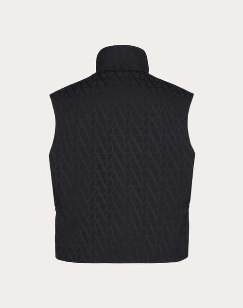 Valentino - Toile Iconographe Pattern Cotton Canvas Waistcoat - Navy - Man - Outerwear