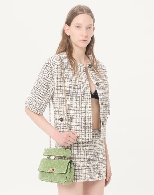 Valentino Garavani - Valentino Garavani Rockstud Spike Small Suede Bag - Mint - Woman - Shoulder Bags